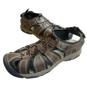 Khombu Mens Comfort Hiking Sandal 10M Brown Quick Dry Fishermans